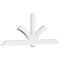 Ekena Millwork Redmond Architectural Grade PVC Gable Bracket, 108"W x 40 1/2"H x 4"D x 6"F, 9/12 Pitch GBP108X41X0406RED00 - alternate 1